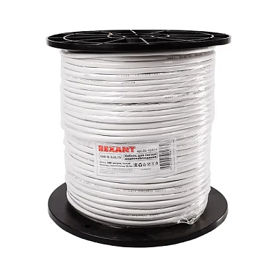 01-4101-1 Кабель КВК-В-2+2x0,75 мм² (Cu/Cu) белый (бухта 200 м) REXANT