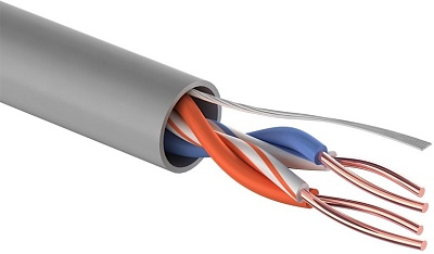 01-0027 Кабель витая пара PROconnect UTP 2PR 24AWG, CAT5e, бухта 305 м, серый